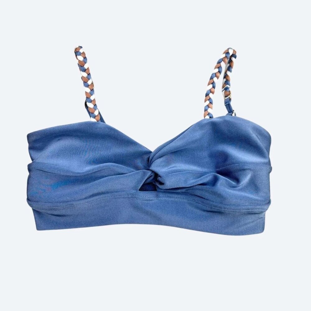 Pacific Blue Braided Sports Bra for Women – Women’s Stylish Gym Top